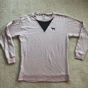 PINK light pink oversized crew neck